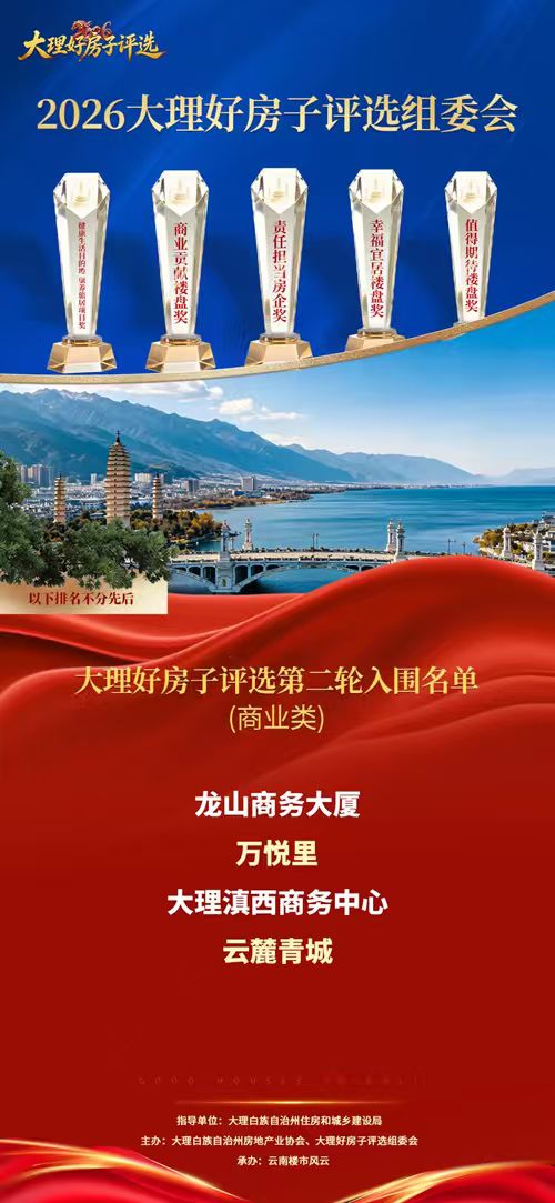大理头条｜2026"大理好房子" 评选第二轮入围名单揭晓，42个项目入围