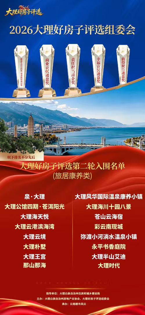 大理头条｜2026"大理好房子" 评选第二轮入围名单揭晓，42个项目入围